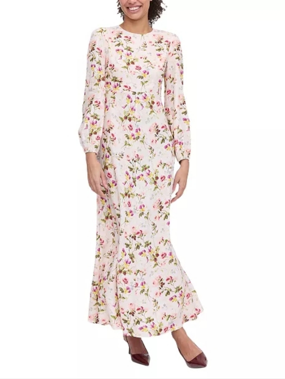 NWT Hill House Home The Nadia Maxi  Dress In A Pink Floral Print